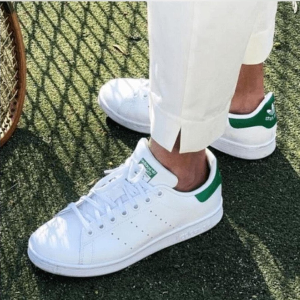 Adidas Women’s Classic Stan Smith White and Green Sneakers